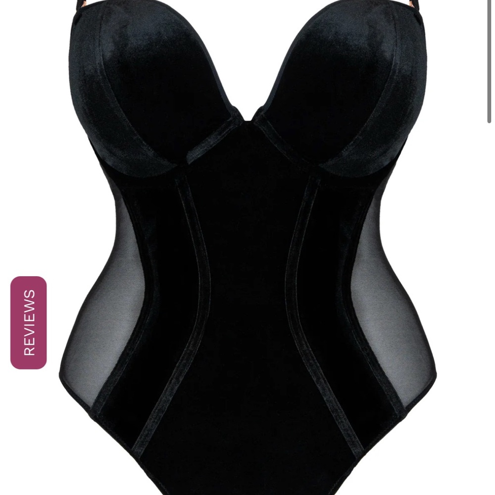 Curvy Kate Scantilly Icon Strapless Plunge Bodysuit Black